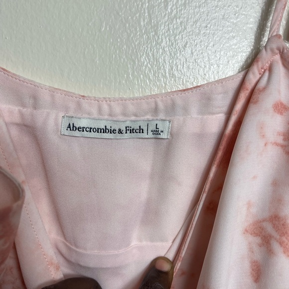 Abercrombie & Fitch Pink Tie Dye Cut Out Sleeveless Mini Dress Sz Large - Picture 4 of 6